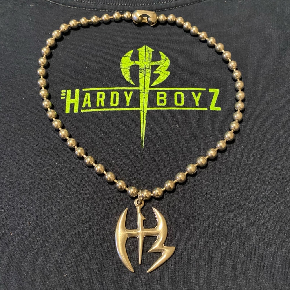 WWF Hardy Boyz Pendant Silver Ball Chain